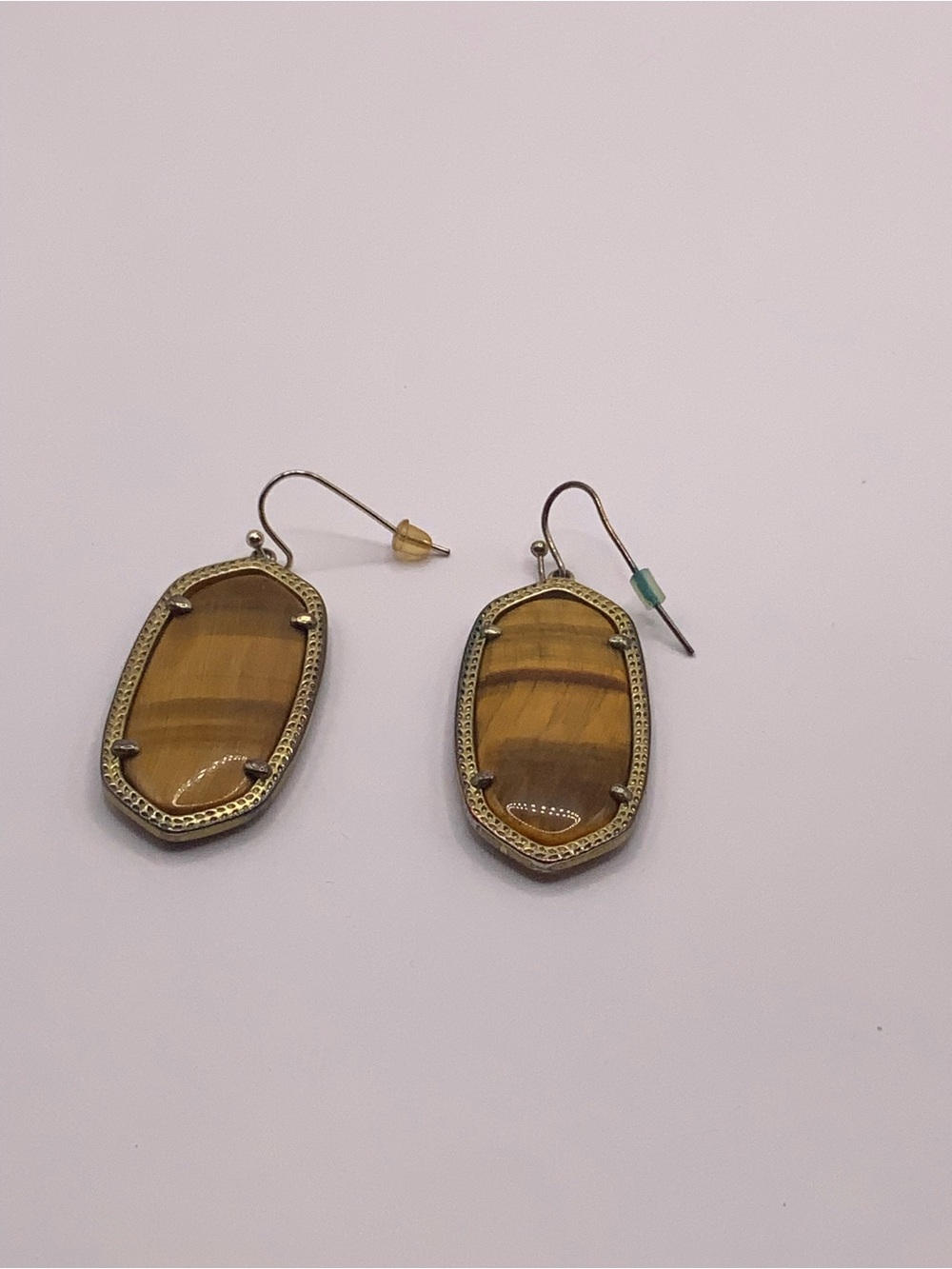 Gold-Tone Tiger's Eye Drop Earrings
